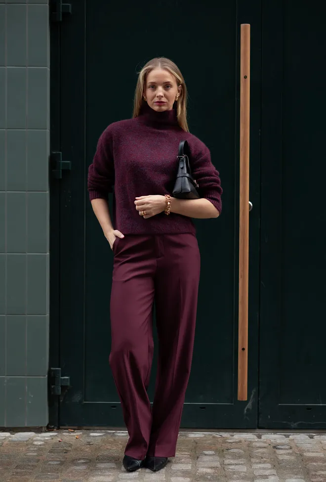 Hiil studio Mia Pant Bordeux dressbukse 10