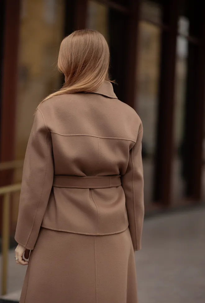 Max mara Carolina Jacket Hazelnut ulljakke 5