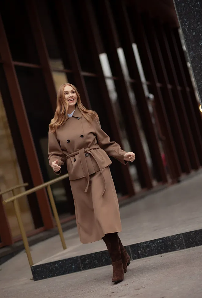 Max mara Gloria Skirt Hazelnut ullskjørt 5