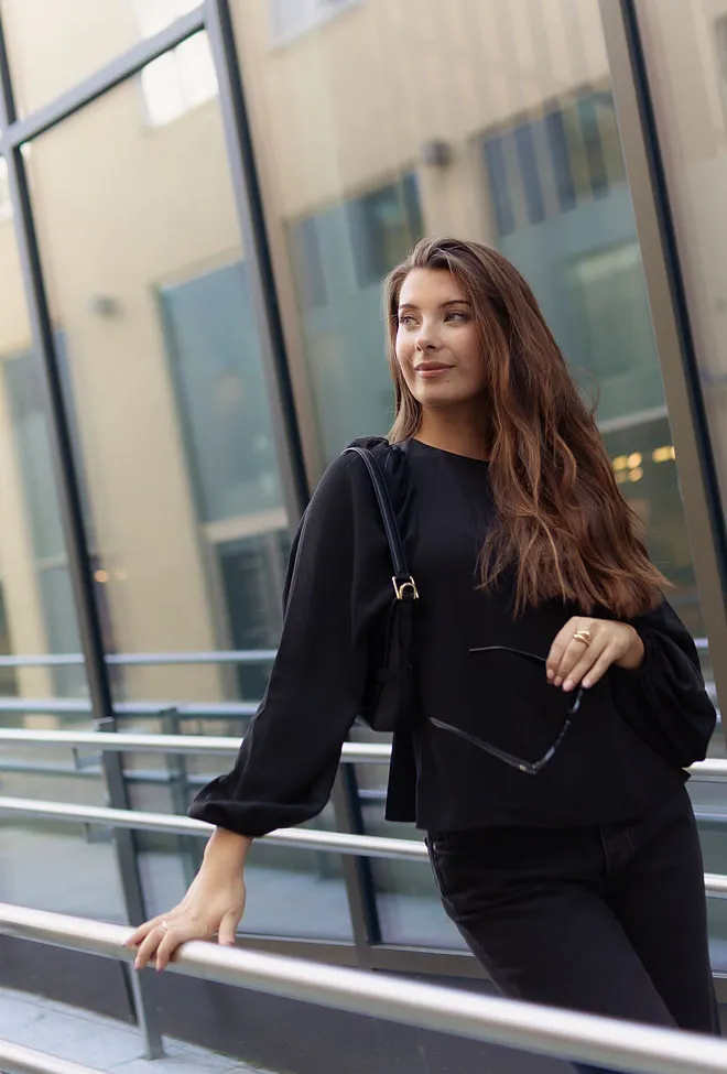Arnie Says Ashi Crepe Blouse Black bluse 4