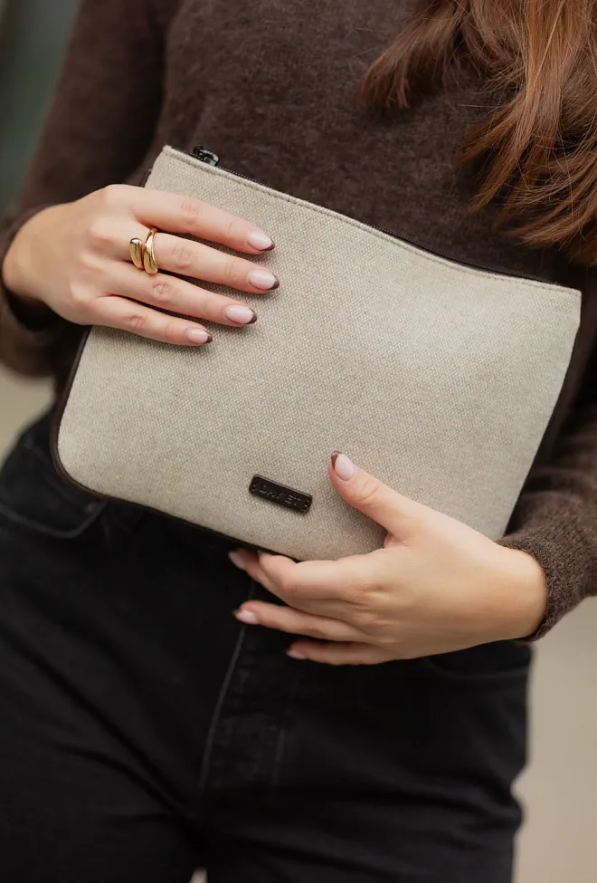 DAY ET Day Melange Pouch Brindle  clutch