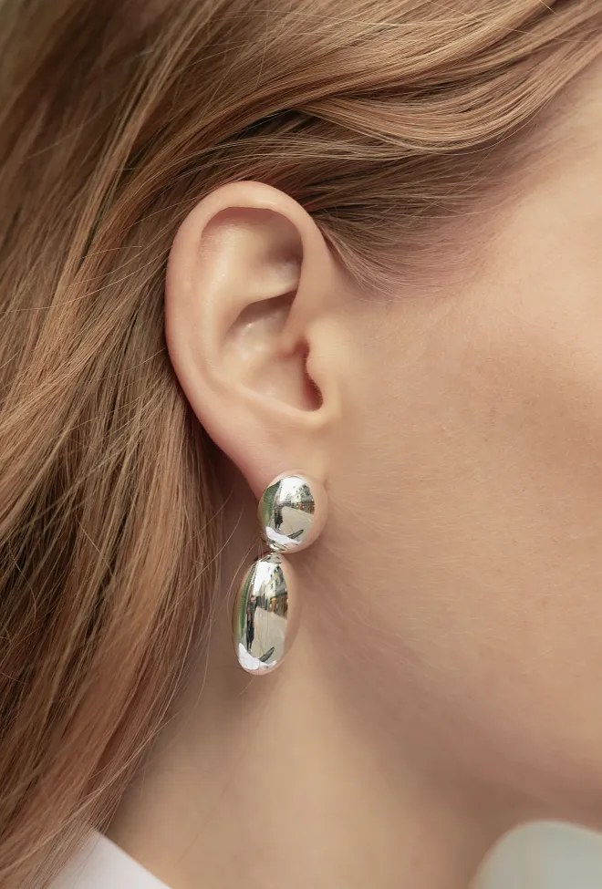 Lié Studio Klara Earrings Silver øredobber