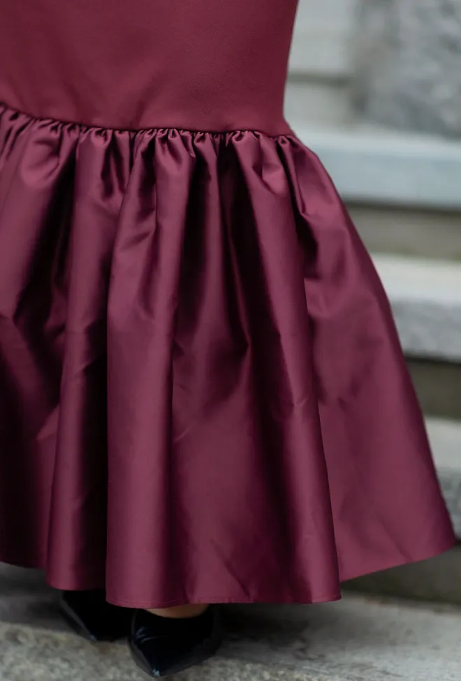 Rotate Fitted Maxi Dress Zinfandel maxikjole 6