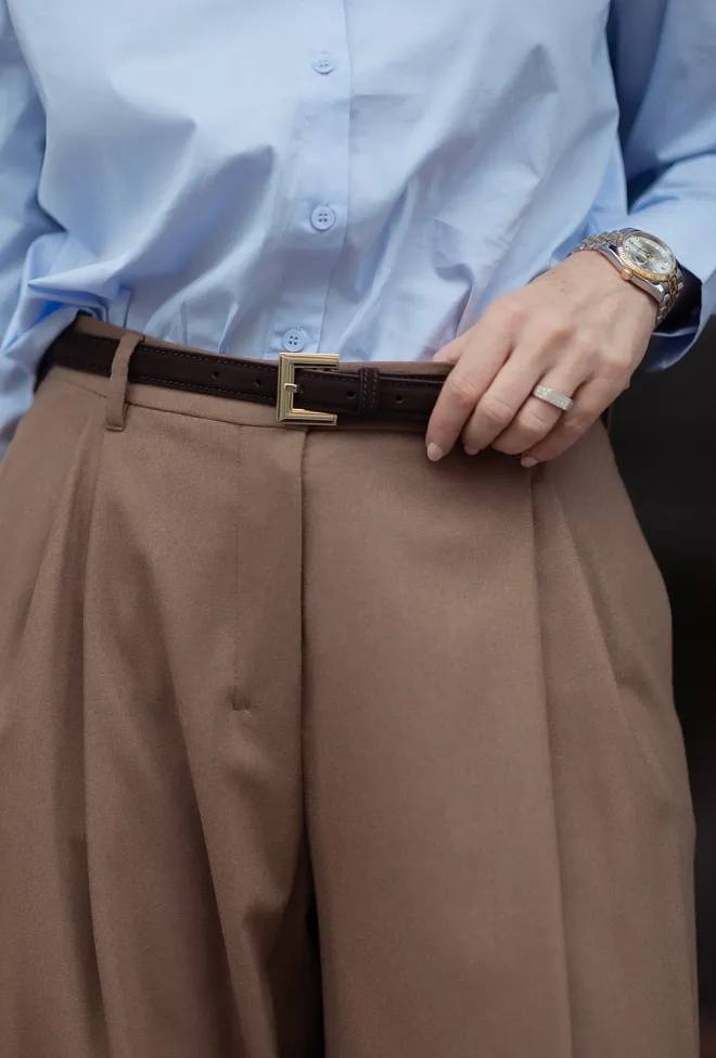 Anine Bing Nicola Belt dark brown suede belte 2