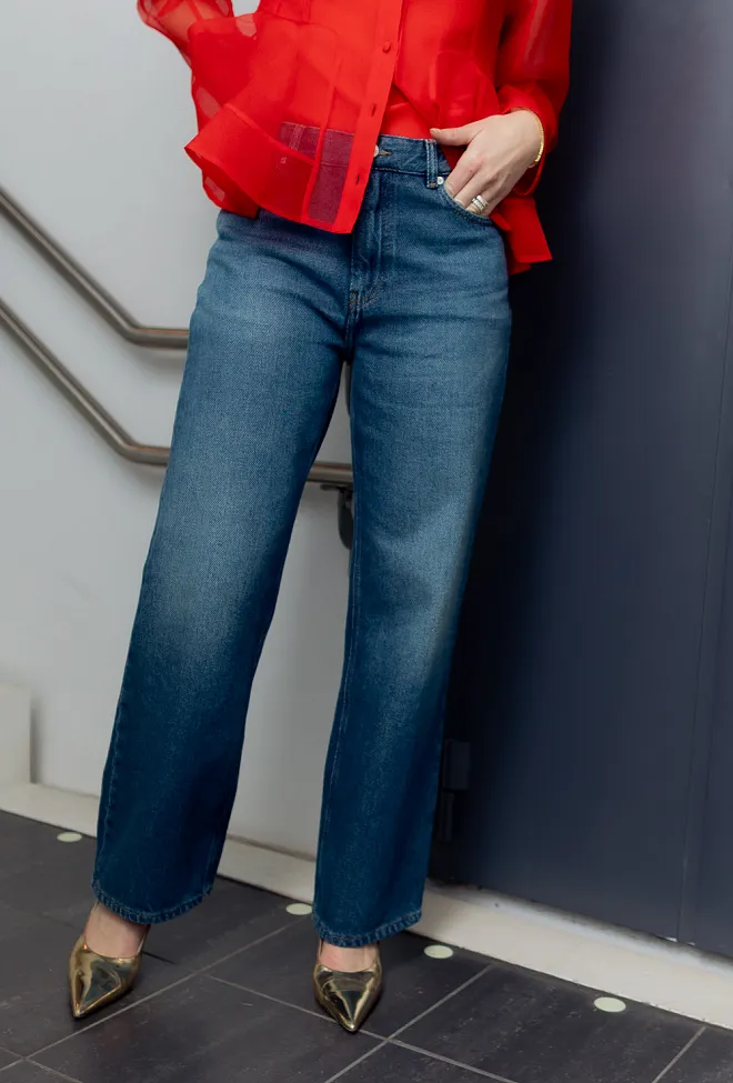 GANNI Heavy Denim Izey Jeans Dark Blue Vintage jeans