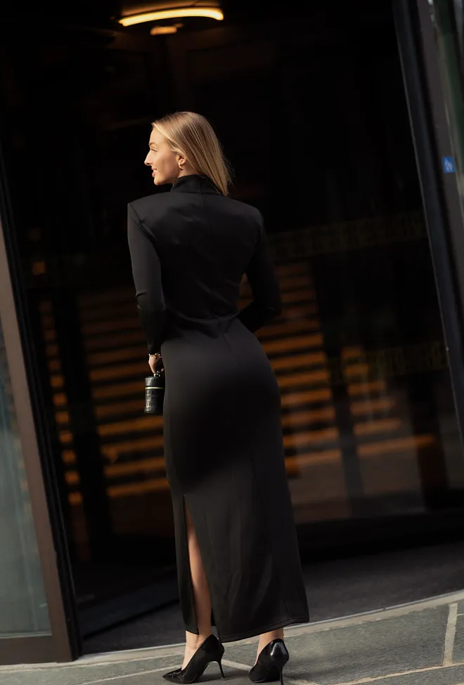 hiil studio icy dress black kjole sort 5