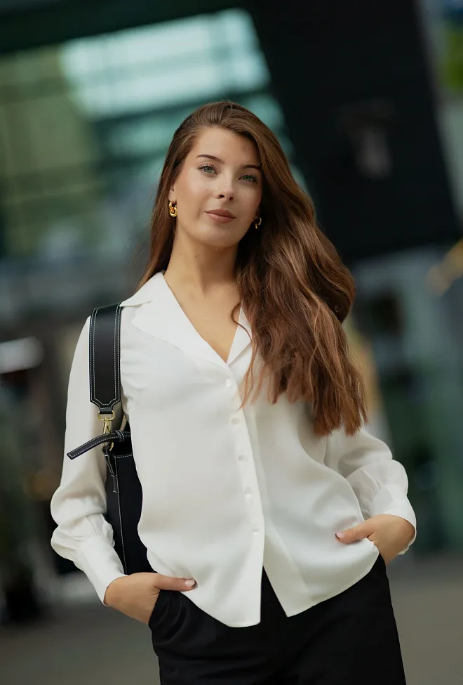 Andiata Kathy 2 Blouse Chalk White bluse 2