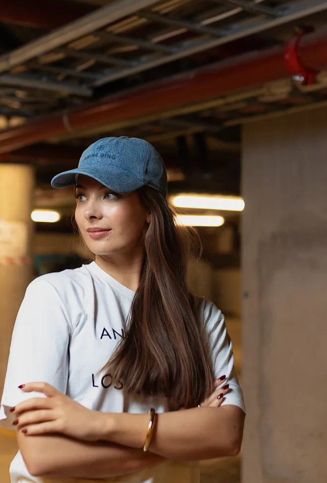 Anine bing Jeremy Baseball Cap AB Shadow Blue caps 2