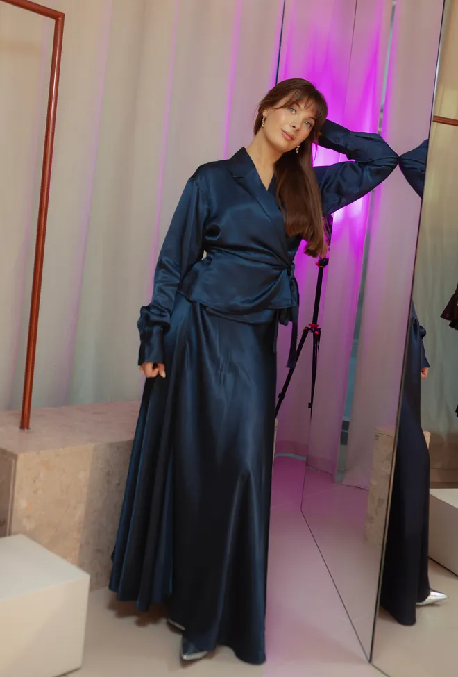 Viveh Hazel Skirt Midnight Blue skjørt