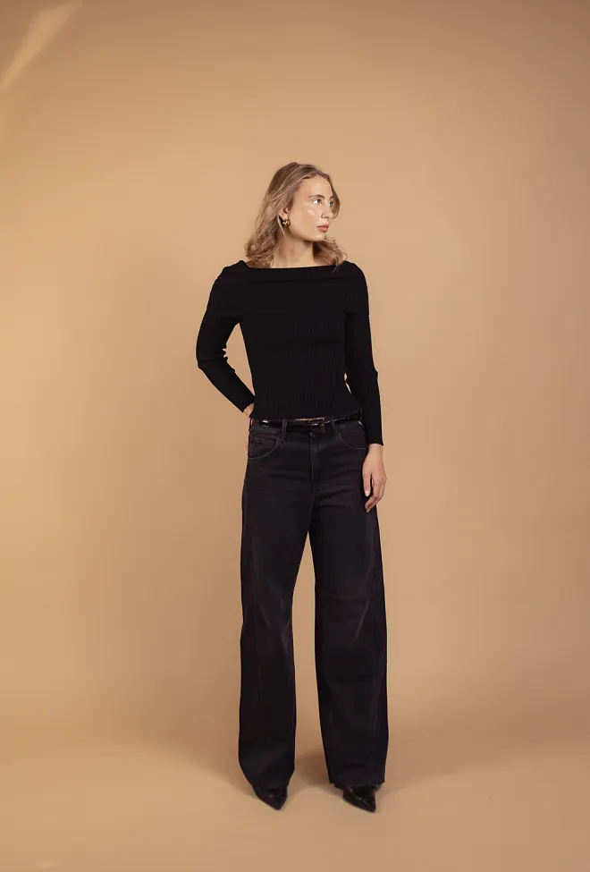 Anine bing Kira Sweater Black genser