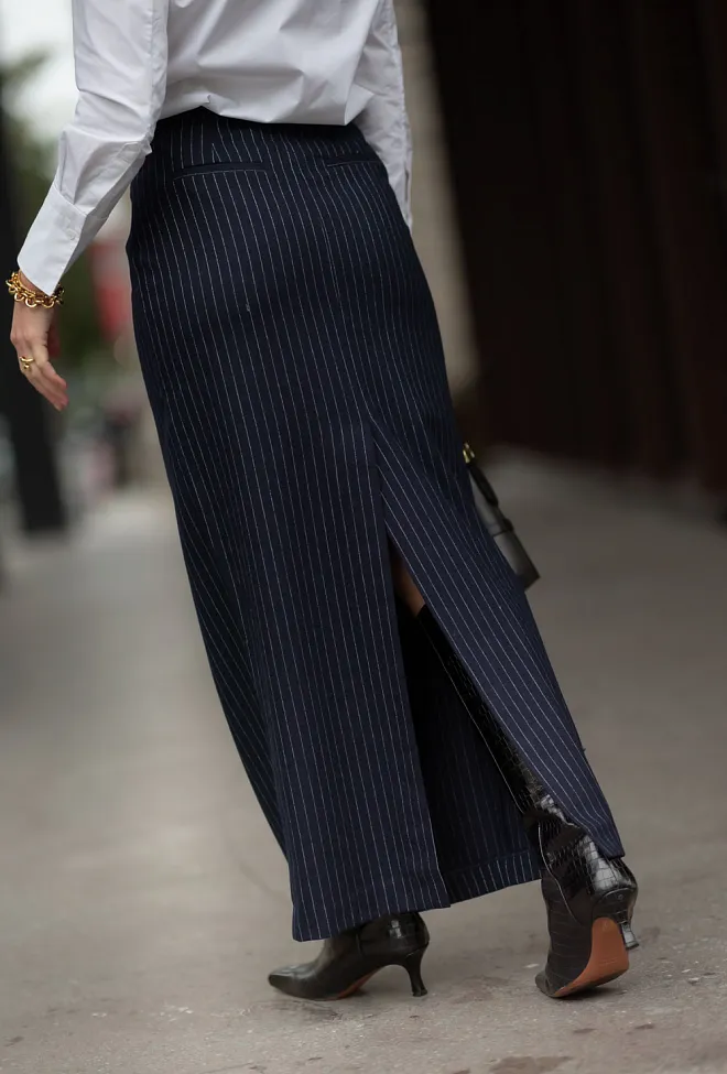 HiiL studio Harmony Skirt Navy Pinstripes skjørt 5