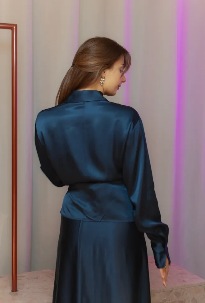 Viveh Ivy Wrap Bloue Midnight Blue bluse 5
