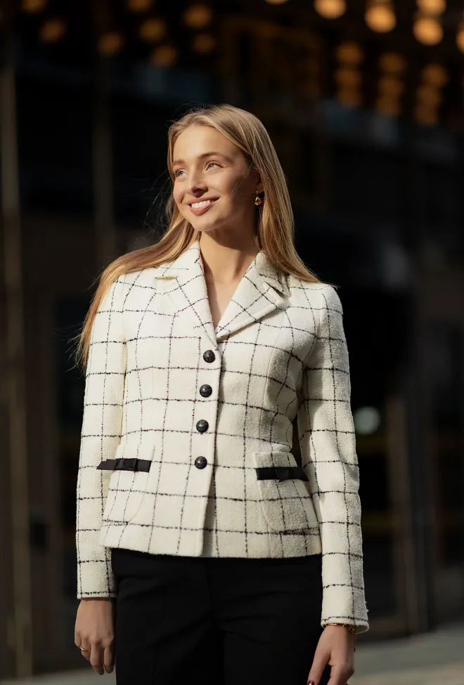 Andiata Madie Blazer Check dressjakke