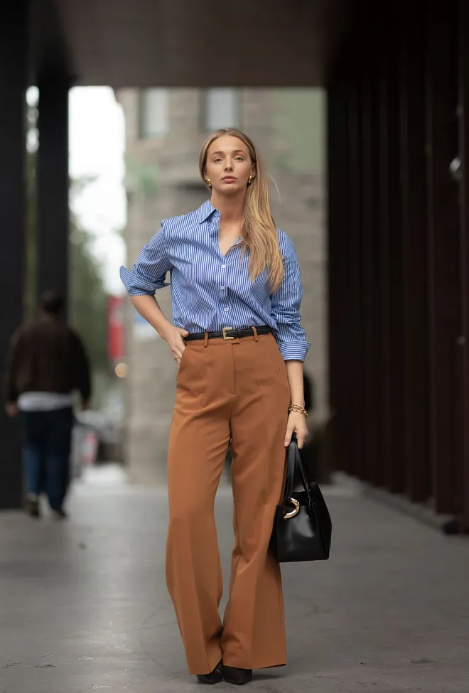 Hiil studio Natalia Pants Cognac dressbukse 3