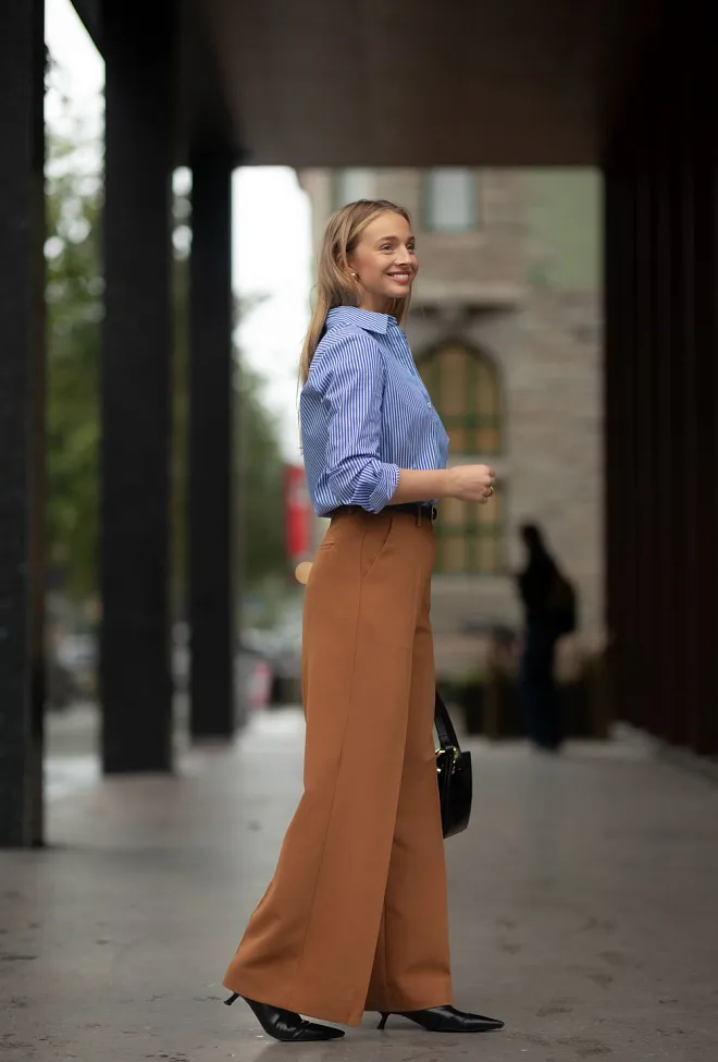 Hiil studio Natalia Pants Cognac dressbukse 4