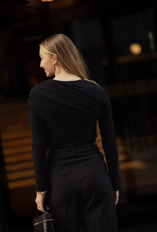 HiiL Studio Elise LS Blouse Black topp bluse 5