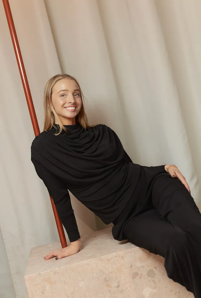Viveh Mirel Blouse Black topp genser 3