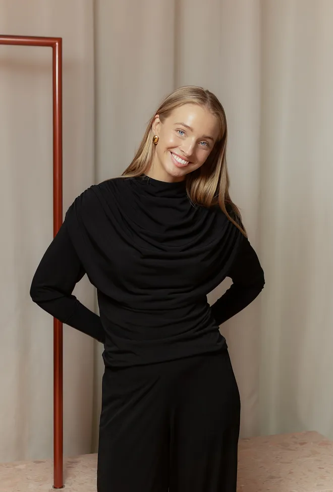 Viveh Mirel Blouse Black topp genser