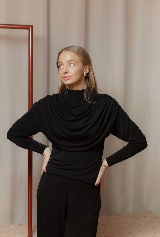 Viveh Mirel Blouse Black topp genser 2