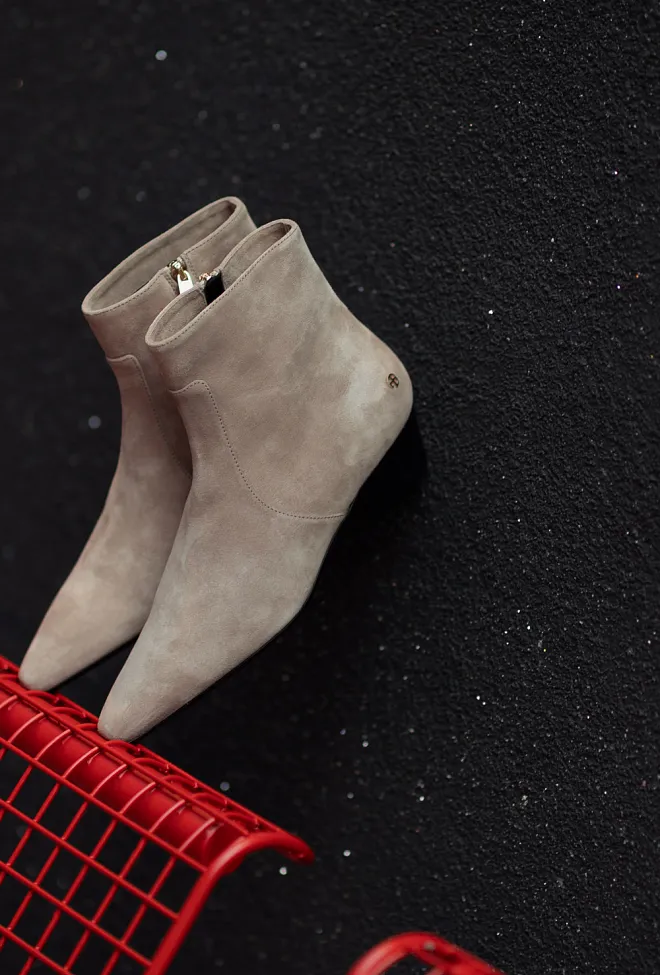 Anine bing Freya Flat Boots Sand Suede støvletter 3