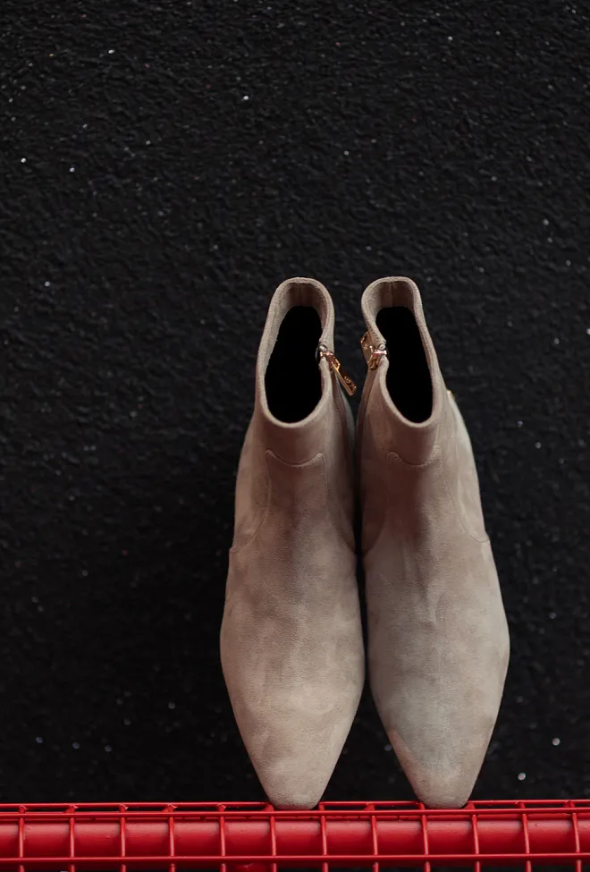Anine bing Freya Flat Boots Sand Suede støvletter 4