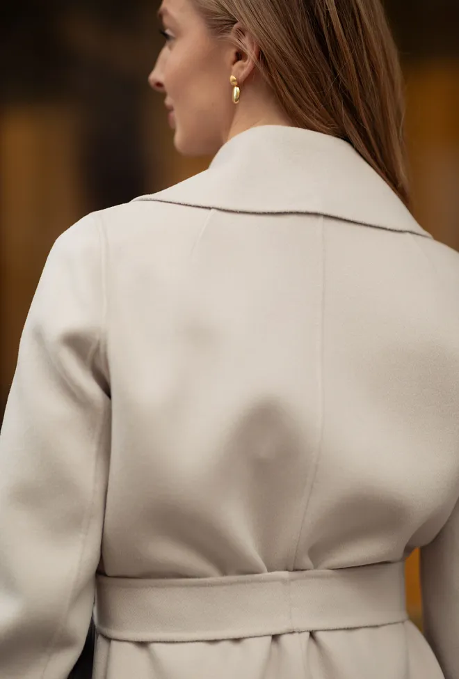 Max Mara Poldo Coat Ecru ullkåpe 6