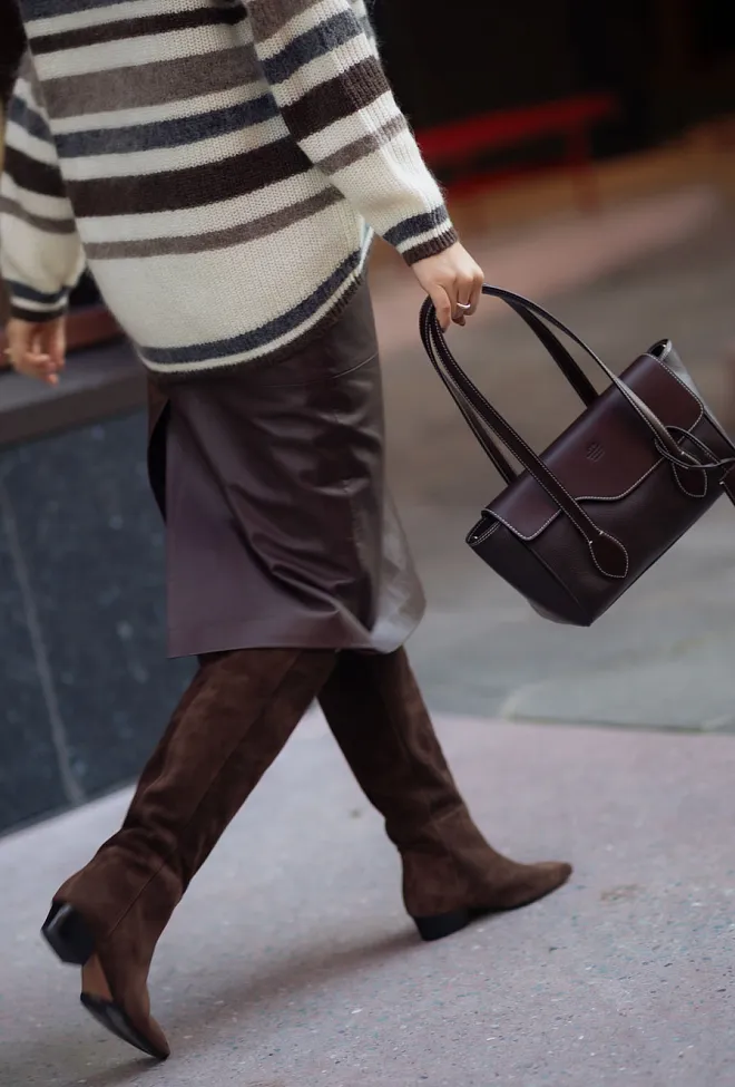 ATP atelier Eira Calf/Vacchetta Walnut/Contrast Stitch veske 7