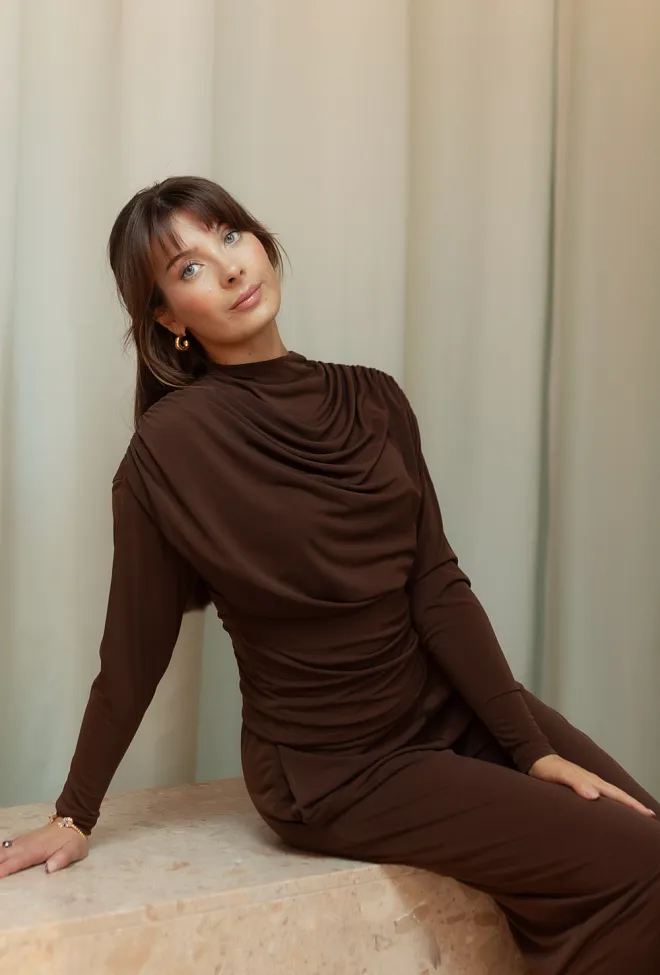 Viveh Mirel Blouse Mocha topp genser 3