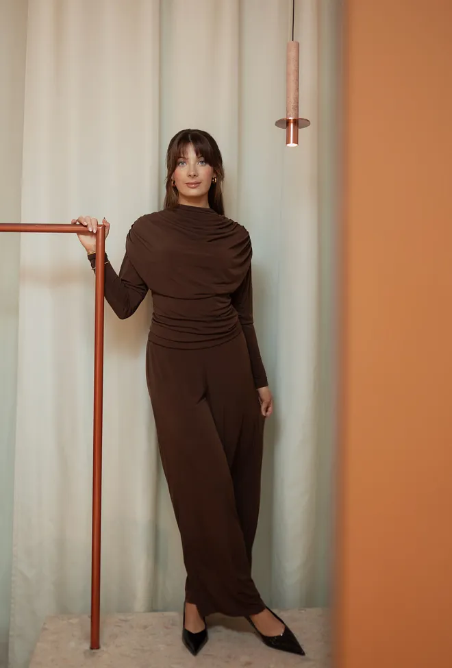 Viveh Mirel Blouse Mocha topp genser 5