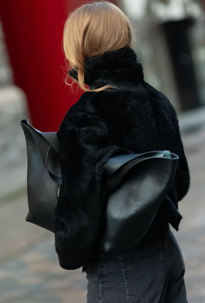 Utzone Jenay Jacket Lacon G Teddy Black lammeskinnjakke 6