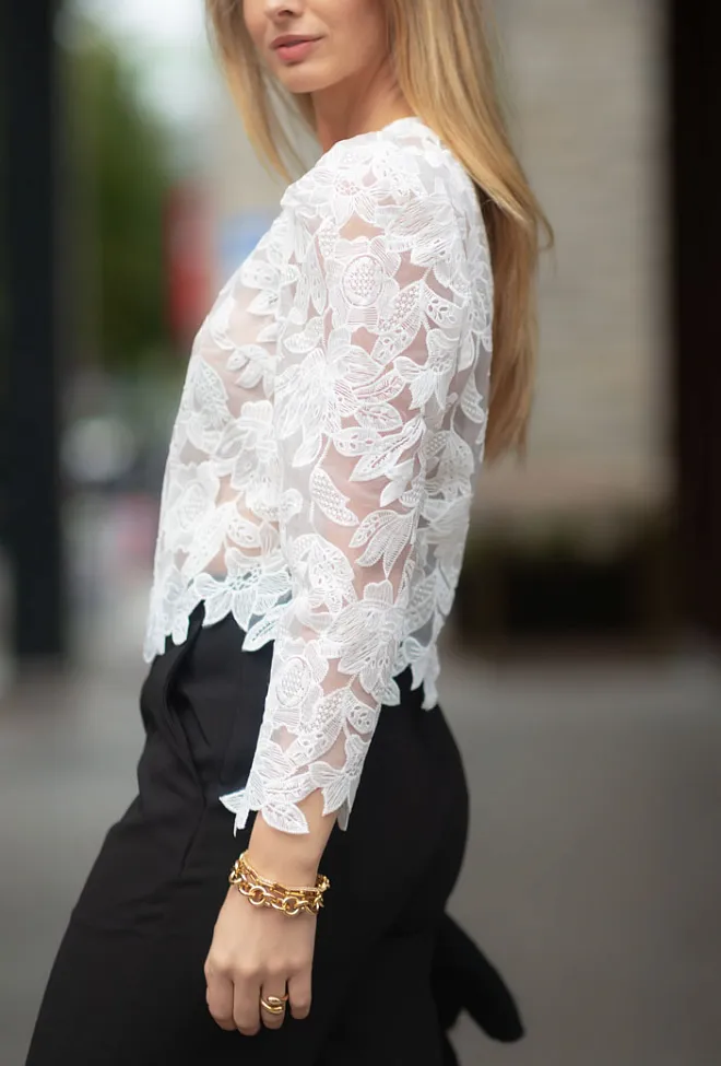 Hiil system Beauty Blouse White bluse 5