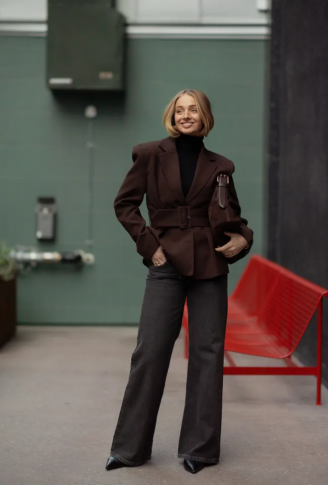 Rotate Suiting Belted Blazer Chicory Coffee dressjakke 2