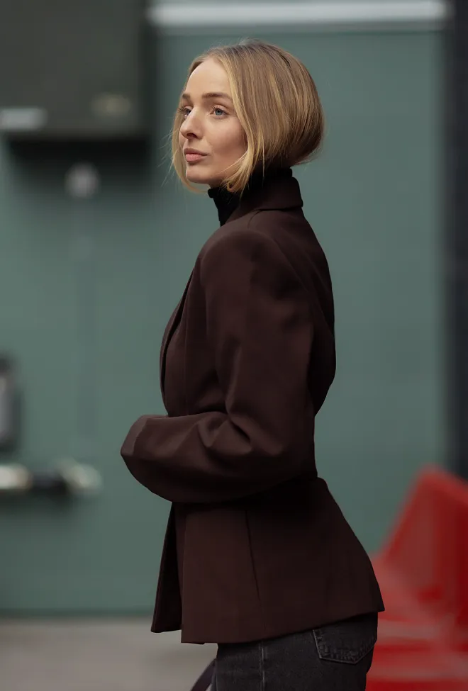 Rotate Suiting Belted Blazer Chicory Coffee dressjakke 4
