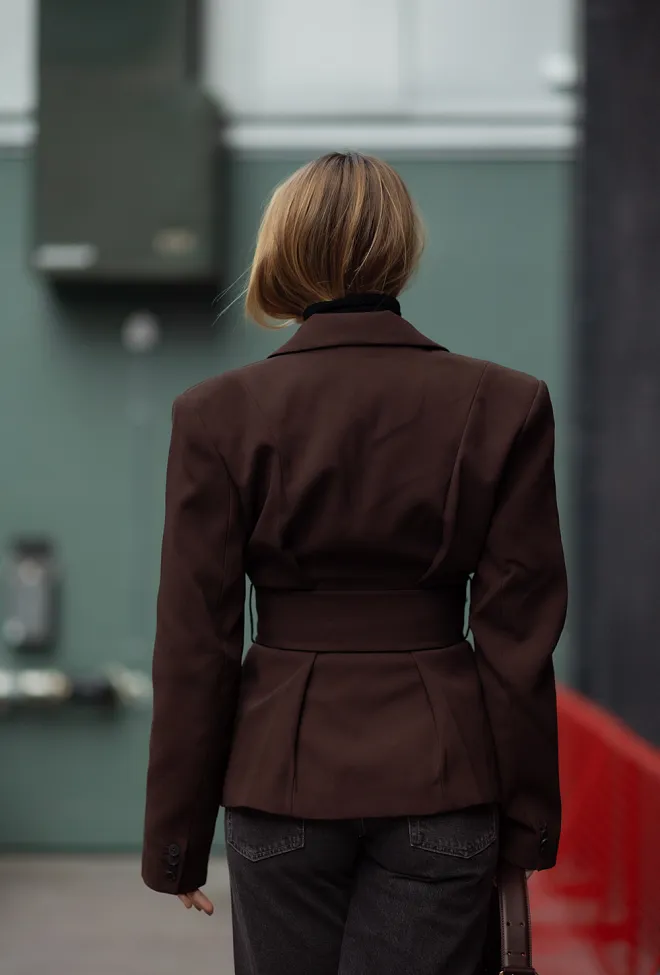 Rotate Suiting Belted Blazer Chicory Coffee dressjakke 6