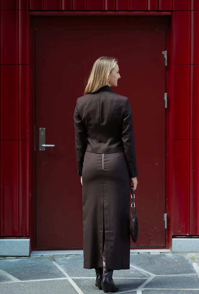 Dagmar Tailored Blazer Chocolate Brown dressjakke 6