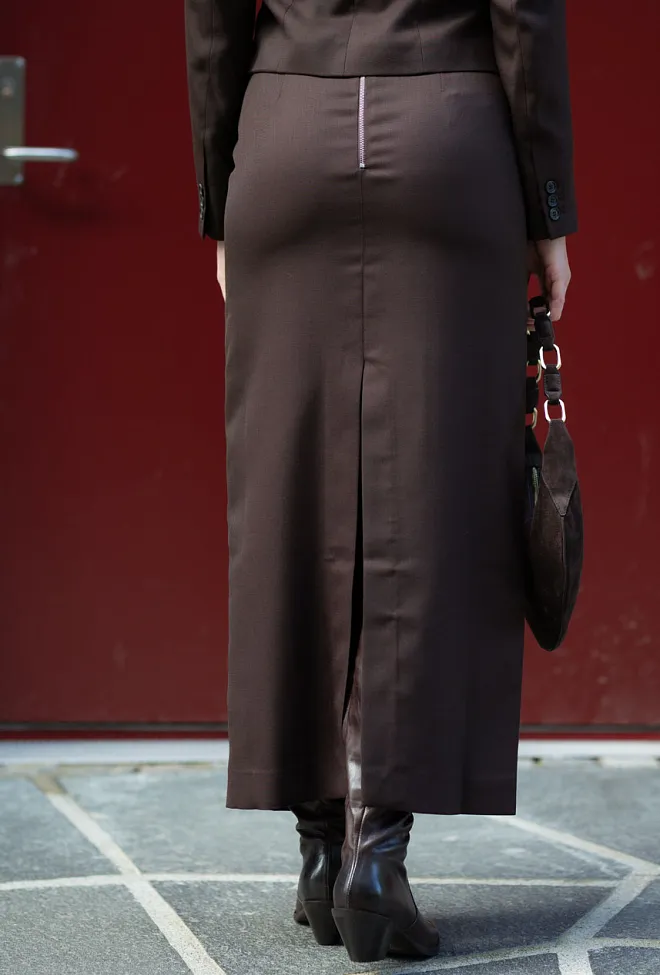Dagmar Pencil Maxi Skirt Chocolate Brown skjørt 7