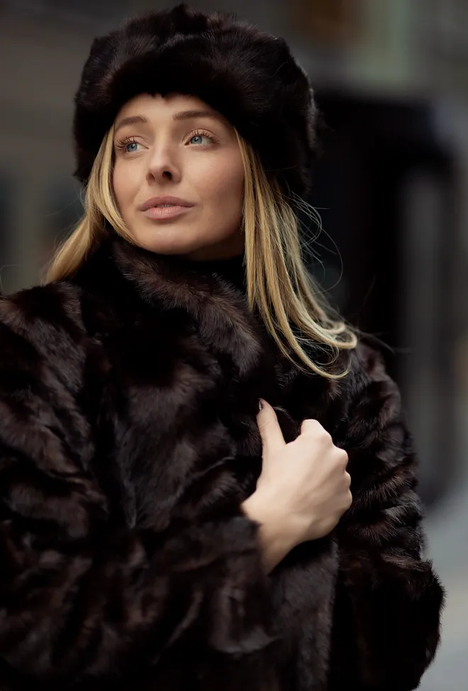 Twist & Tango Vaujany Faux Fur Coat Rich Brown fuskepels kåpe 6