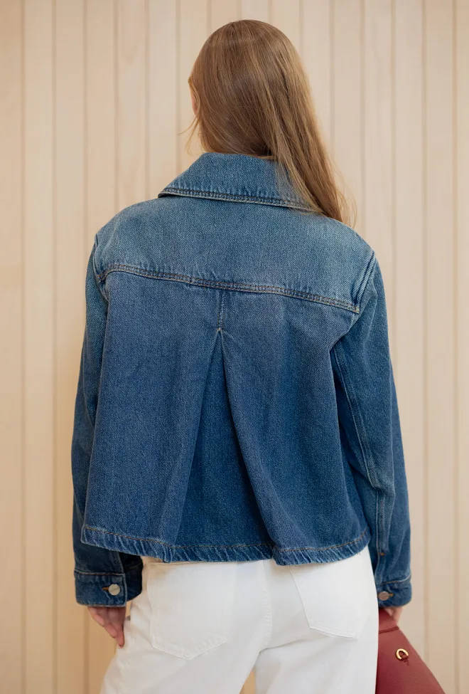 GANNI Heavy Denim Jacket Dark Blue Vintage dongerijakke 5