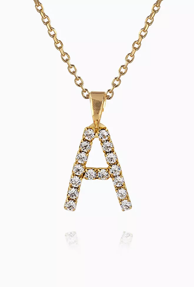 Caroline Svedbom Mini Letter Necklace Gold smykke 3