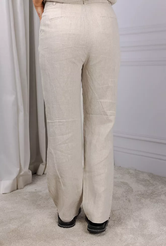 Sand Meloe Trouser Light Camel linbukse 4