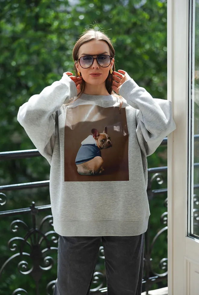 Munthe Roula Sweater Light Grey collegegenser