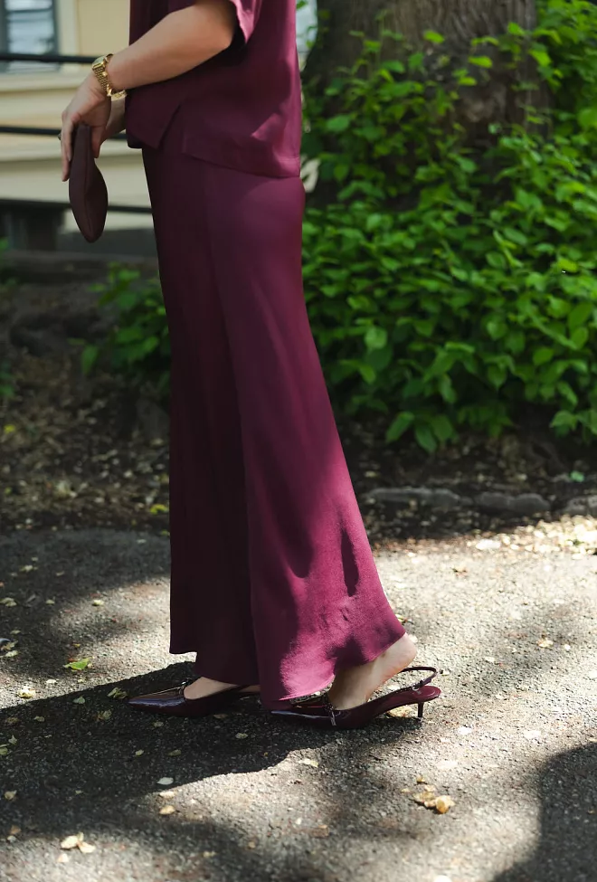 Twist&Tango Tyne Satin Skirt Burgundy skjørt 3