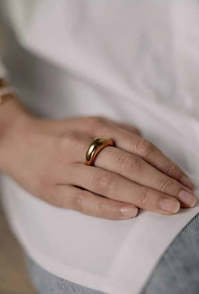 HiiL Studio Jewelry Bold Ring Gold 3