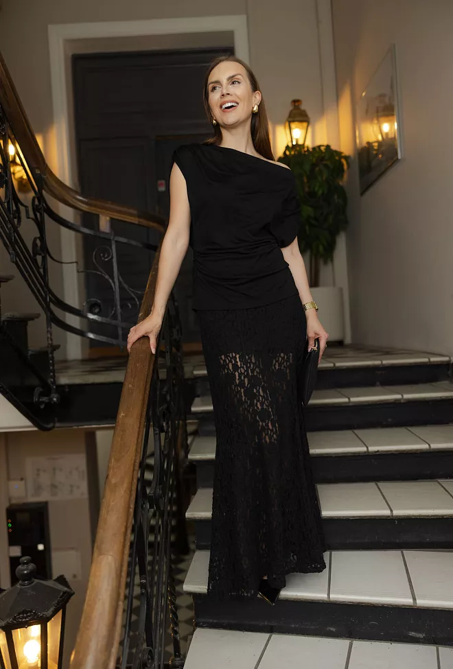 Twist&Tango Akasha Lace Skirt Black blondeskjørt 3