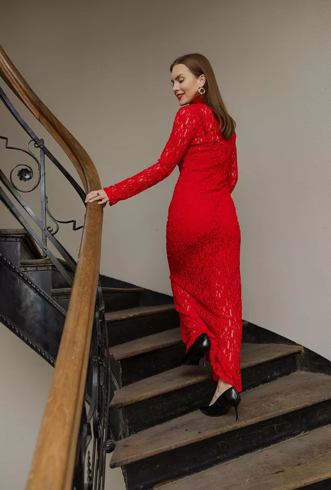 Twist&Tango Janasia Lace Dress Ruby Red kjole 5