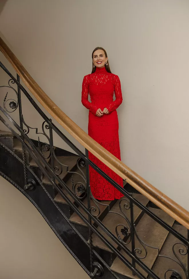 Twist&Tango Janasia Lace Dress Ruby Red kjole