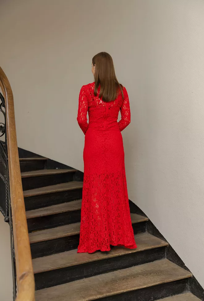 Twist&Tango Janasia Lace Dress Ruby Red kjole 6