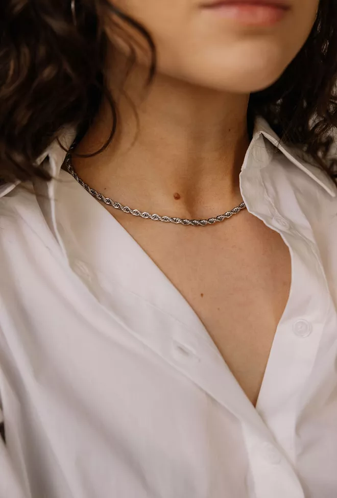 HiiL Studio Jewelry Rope Chain Necklace Silver smykke 3