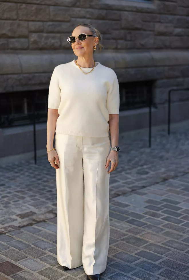 Carma collection Trine Knit Tee Creme strikket topp 5