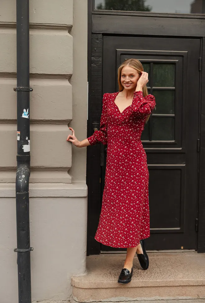 Pia Tjelta Miriam Tinkerbell Midi Dress Red midikjole 5